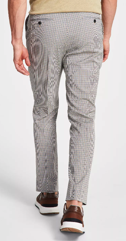 Tommy Hilfiger Mens Modern fit Dress Pants 32 / 32 Beige Plaid Stretch