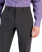 Perry Ellis Portfolio Men's Slim Fit Flat Front Dress Pants Grey 32 x 30
