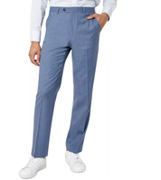 Sean John Men's Classic Fit Dress Pants Blue Solid 38 x 34
