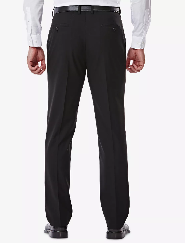 HAGGAR J.M. Men’s Dress Pants 32 x 30 Black Slim-Fit 4-Way Stretch