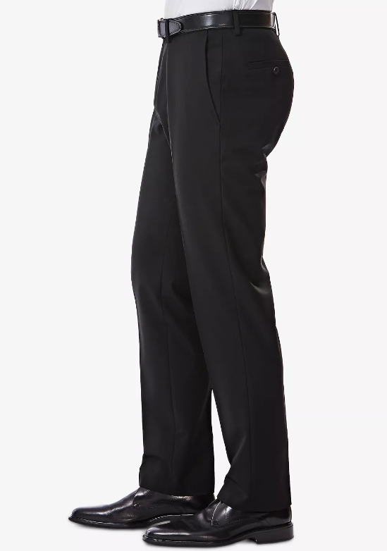 J.M. Haggar Men's Slim Fit 4 Way Stretch Suit Dress Pants Black 34 x 30