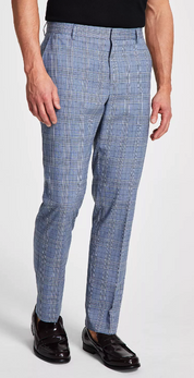 Tommy Hilfiger Mens Modern fit Dress Pants 32 / 30 Blue Plaid Stretch