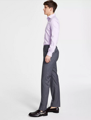 Calvin Klein Mens Slim fit Dress Pants 38 / 32 Mid Grey Solid Stretch