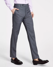Calvin Klein Mens Slim fit Dress Pants 42 / 30 Charcoal  Grey Solid Wool