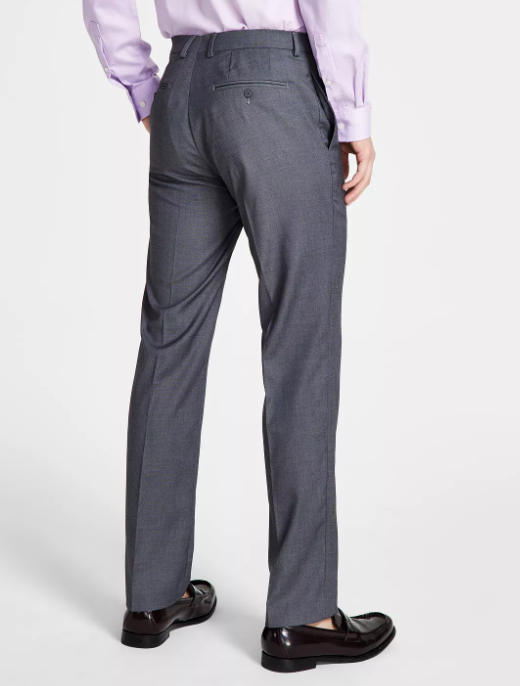 Calvin Klein Mens Slim fit Dress Pants 38 / 34 Charcoal Grey Solid Stretch