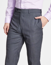 Calvin Klein Mens Slim fit Dress Pants 38 / 32 Grey Solid Stretch