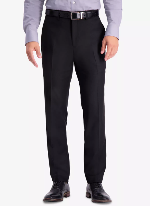 Kenneth Cole Reaction Mens Slim fit Dress Pants 30 / 30 Black Solid