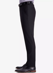 Kenneth Cole Mens Slim fit Dress Pants 34 / 30 Black Solid Stretch