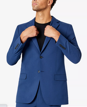 DKNY Mens Modern fit Suit Jacket Blazer 36 R Blue Solid