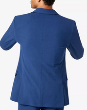 Dkny Mens Modern fit Suit Jacket Blazer 40 L Blue Solid Stretch