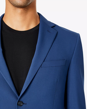 Dkny Mens Modern fit Suit Jacket Blazer 38 L Navy Blue Solid Stretch