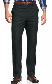 Kenneth Cole Reaction Mens Slim fit Dress Pants 36 / 32 Blue Solid Stretch