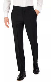 Hugo Boss Mens Modern fit Wool Tuxedo Pants 38 / 32 Black Solid