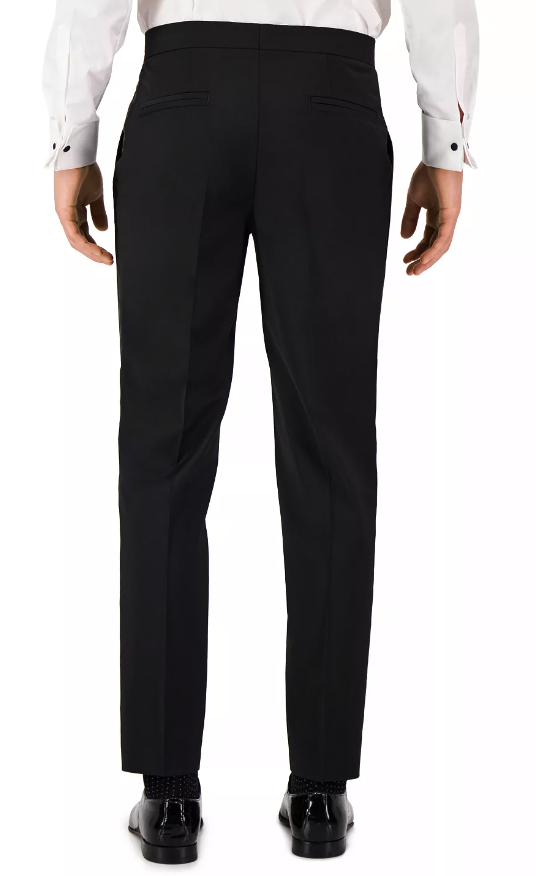 Hugo Boss Mens Modern fit Wool Tuxedo Pants 38 / 32 Black Solid