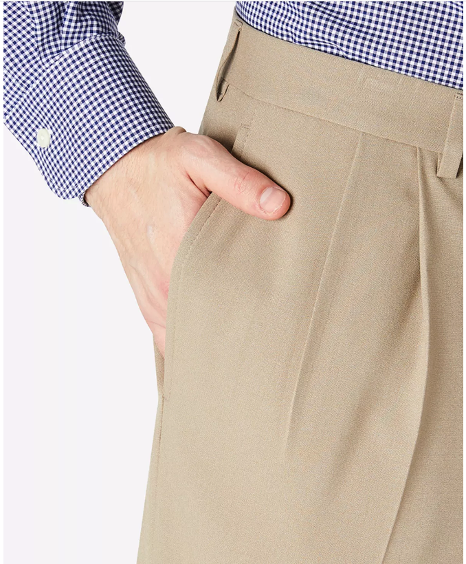 Lauren Ralph Lauren Mens Classic fit Dress Pants 34 / 30 Beige Solid