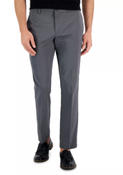 Perry Ellis Portfolio Men's Slim Fit Solid Tech Pants Magnet Grey 38 x 32