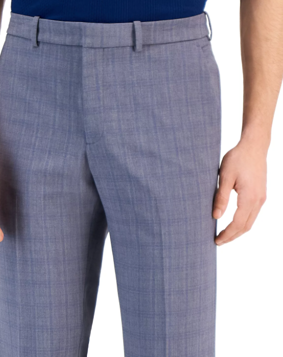 Perry Ellis Portfolio Men's Modern Fit Stretch Dress Pants Grey 36 x 30