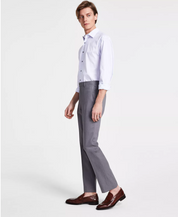 DKNY Men's Dress Pants Grey 36 x 32 Modern-Fit Solid