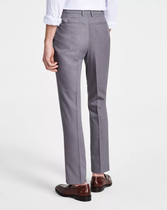 DKNY Mens Modern fit Dress Pants 38 / 30 Grey Solid