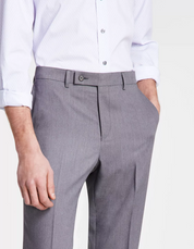 DKNY Men's Dress Pants Grey 36 x 32 Modern-Fit Solid
