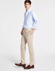 Dkny Mens Modern fit Dress Pants 33 / 32 Beige Solid