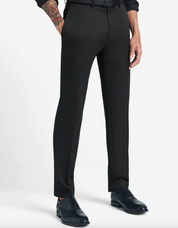 Kenneth Cole Mens Slim fit Dress Pants 32 / 30 Black Solid Stretch