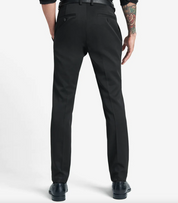 Kenneth Cole Mens Slim fit Dress Pants 36 / 30 Black Solid Stretch