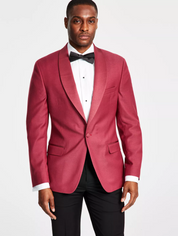 Alfani Men's Slim Fit Tuxedo Sport Coat Blazer Dusty Rose Red 40R