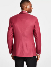 Alfani Mens Slim Fit White  Medallions Sport Coat Blazer Dusty Rose Red 42S