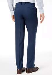 Kenneth Cole Reaction Mens Modern fit Pants 33 / 32 Blue Check Stretch
