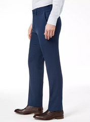 Kenneth Cole Reaction Mens Modern fit Pants 33 / 32 Blue Check Stretch
