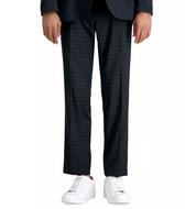 Kenneth Cole Mens Skinny fit Dress Pants 32 / 30 Black Plaid Stretch