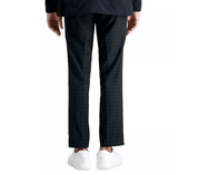 Kenneth Cole Mens Skinny fit Dress Pants 32 / 30 Black Plaid Stretch