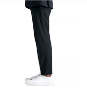 Kenneth Cole Mens Skinny fit Dress Pants 32 / 30 Black Plaid Stretch