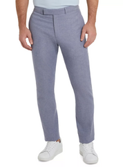 Kenneth Cole Mens Slim fit 2 Piece Suit 48 R / 42 Waist Blue Linen Stretch