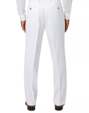 Tayion Collection Men Classic fit Dress Pants 42 / 32 White Solid