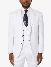 Tayion Collection Mens White Suit Jacket 40S