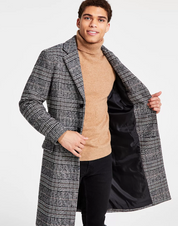 Inc International Concepts Mens Slim-Fit Sport Coat Mixed-Media Blazer XL Black