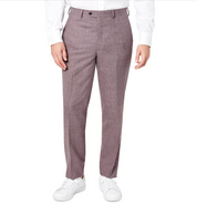 Tallia Mens Slim Fit Berry Stripe Wool Suit Pants 36 x 30