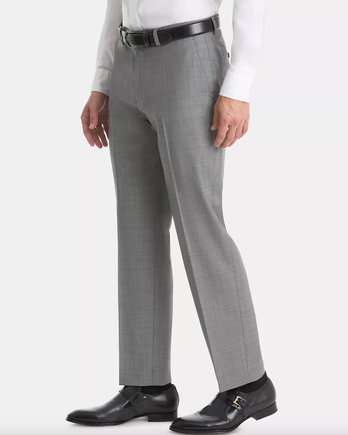 Ralph Lauren Men's Classic-Fit Wool Pants Light Grey 42 x 32