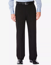 Haggar Mens Premium Stretch Suit Pant Classic Fit Black 44 x 30