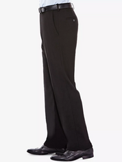 Haggar Mens Premium Stretch Suit Pant Classic Fit Black 44 x 30