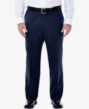 Haggar Men's Big & Tall Premium Classic Fit Dress Pants Dark Navy 50 x 30