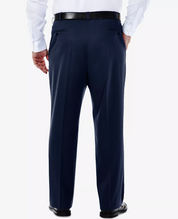 Haggar Men's Big & Tall No Iron Khaki Dress Pants Dark Blue 46 x 30