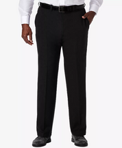 Haggar Men's Big Tall Classic-Fit Pants Black  46 x 30