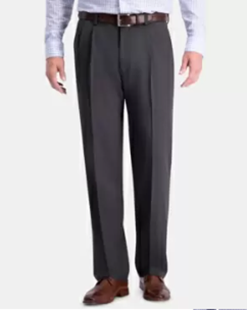 Haggar Mens Cool 18® Pro Heather Classic Fit Pant Grey  36 x 30