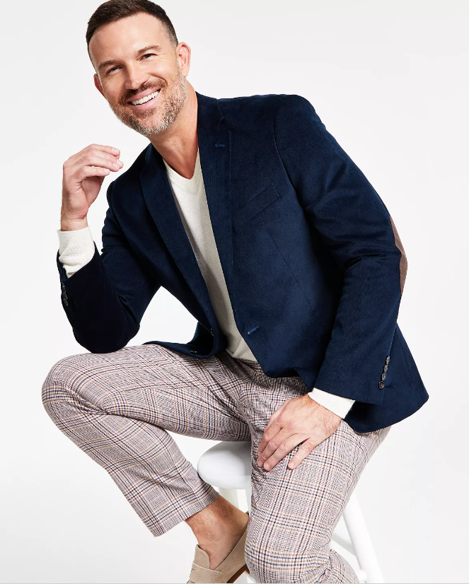 Lauren Ralph Lauren Mens Classic Fit Ultraflex Sport Coat Blue 48R