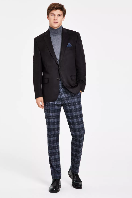 Lauren Ralph Lauren Men's Classic-Fit Faux-Suede Black Jacket 40R