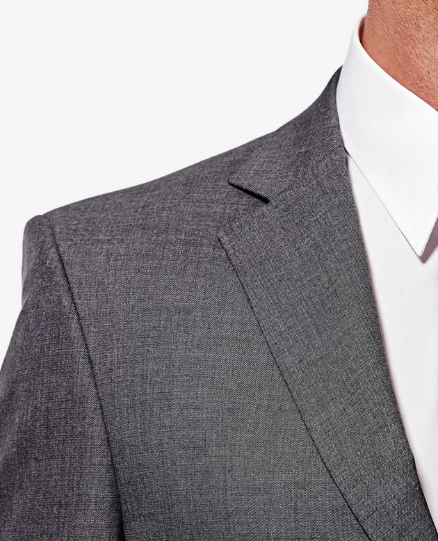 HAGGAR J.M. Men’s Regular Fit Stretch Sharkskin Suit Jacket 48L Med Grey