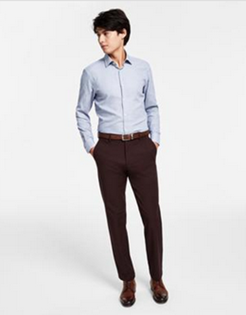 Lauren Ralph Lauren Mens Performance Dress Pants Blackberry Red 32 x 32